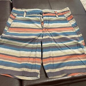 Lululemon Multi Color Striped Flat Front shorts - 33W
